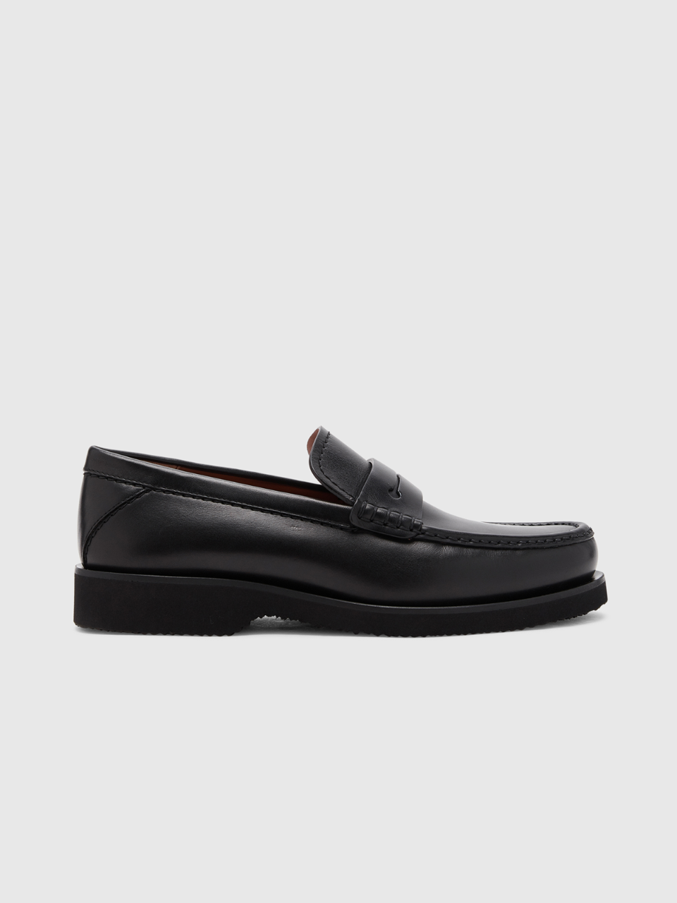 Black L'Asola Smooth Leather Moccasin